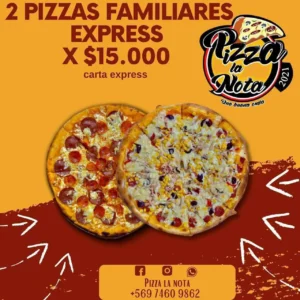 2 Pizzas Familiares Express